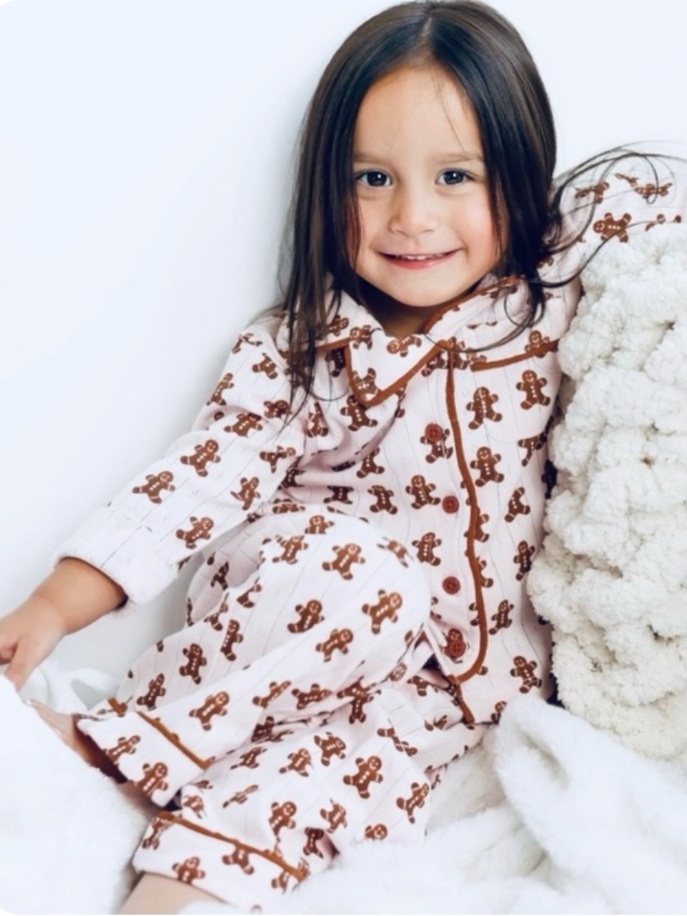 🎄Pointelle Gingerbread Knit Lounge Set 100% Organic Cotton Siix Collection NWT
